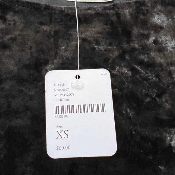 Free People Black Velvet Bodysuit NWT - Picture 2 of 5